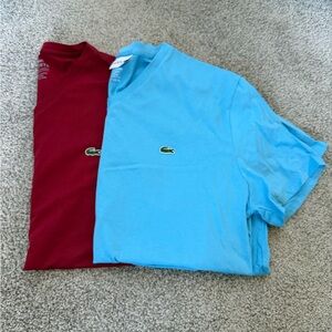 Lacoste Men’s V-Neck Pima Cotton Tees (L/6)